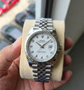 Rolee_x Oyster Perpetual Date Just Silver-White