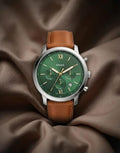 Fossii_l Neutro Chronograph LightBrown Silver Green
