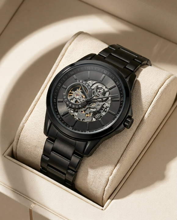 Armaan_i Exchange Gunmetal Automatic Full Black