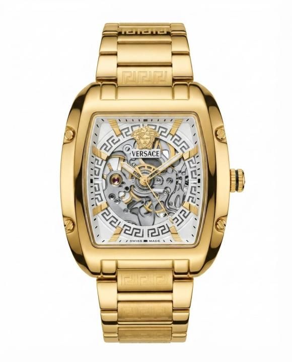 Versace_e Dominus Sktl Men  Automatic Gold white Dial
