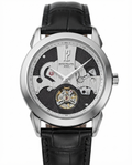Patek Phillipe Peacock Witness Tourbillon Silver Black Dial
