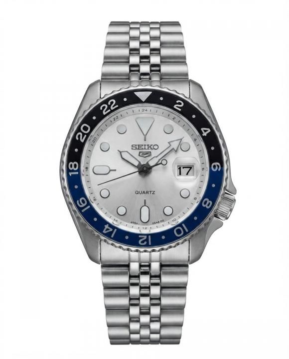 Seiko Gmt Master  silver white Dial