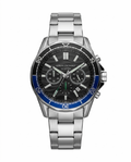 Armaani Exchange 100 Meters  Silver Blue Dial