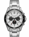 Armaani Exchange 100 Meters Silver White Dial