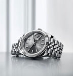 Rolee_x Oyster Perpetual Date Just Silver-Grey
