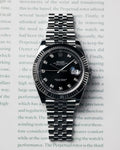 Rolee_x Oyster Perpetual Date Just Diamond Silver-Black-Diamond
