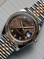 Rolee_x Oyster Perpetual Date Just 2Ton Copper Brown Diamond