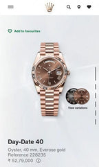 Rolee_x Oyster Perpetual Day Date 40 Battery Copper Brown