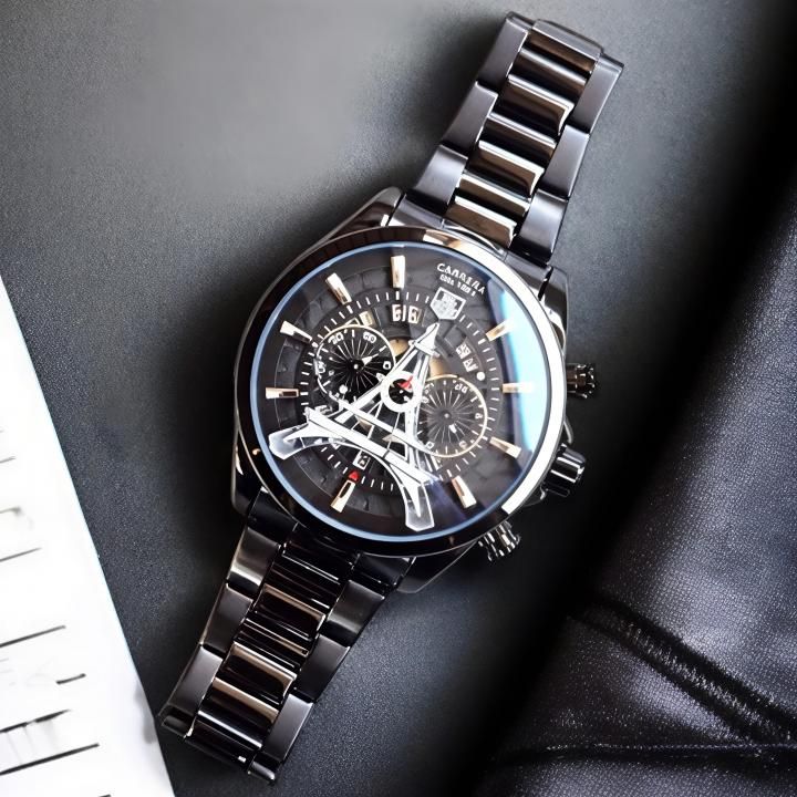 Tag Heuee_r Carrera Paris EiffelTower Full Black