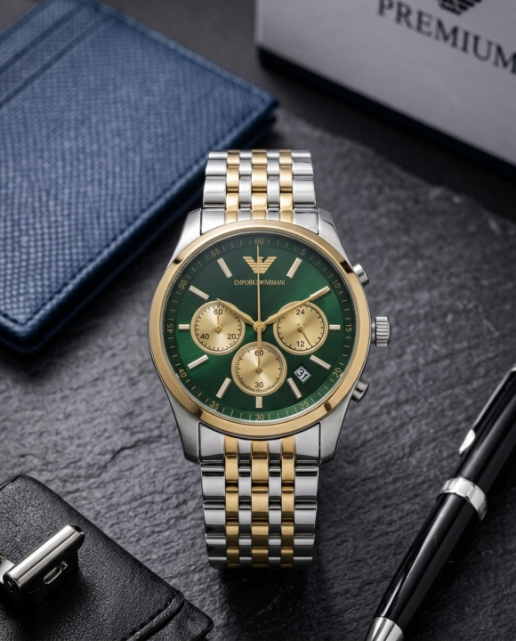 Emporio Armaan_i AR11581 Chronograph 2Ton-Gold-Green