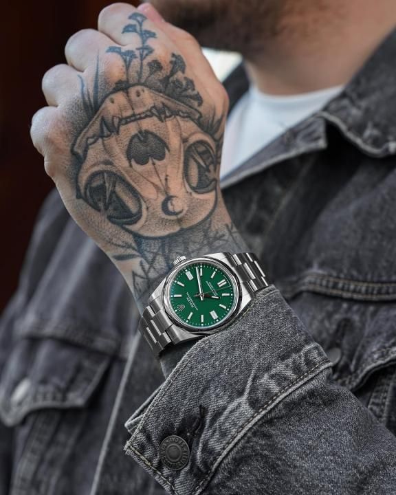 Rolee_x Oyster Perpetual Milgauass Silver-Green