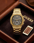 Guess Square Chronograph Gold-Black