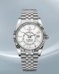 Rolee_x Oyster Perpetual Sky Dweller Silver-White