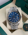 Rolee_x Oyster Perpetual Sky Dweller Silver Blue