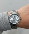 Rolee_x Oyster Perpetual Day Date Arabi Silver-Whitec