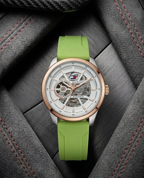 Tommmy Hilfige_r Automatic Silicon Green-Copper-White