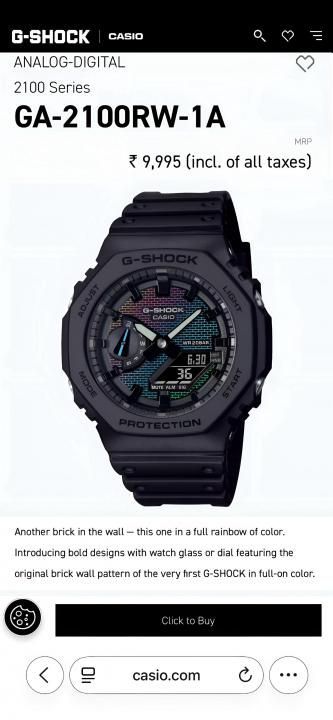 Casio g shock ga2100