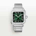 Cartiie_r Santos Automatic silver green