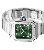 Cartiie_r Santos Automatic silver green
