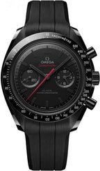 Omegg_a Speedmaster Dark Side of the Moon black white Red niddle