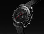 Omegg_a Speedmaster Dark Side of the Moon black white Red niddle