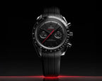 Omegg_a Speedmaster Dark Side of the Moon black white Red niddle
