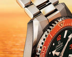 Omegg_a Seamaster Planet Ocean 600M Co-Axial Master Chronometer metal Silver orange black