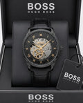 BOSS Principle Skeleton Mens Automatic black and gold