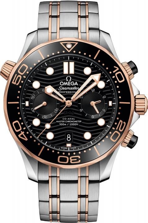 Omegg_a Seamaster Diver 300M Co-Axial Master Chronometer Chronograph 2 ton copper black