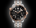 Omegg_a Seamaster Diver 300M Co-Axial Master Chronometer Chronograph 2 ton copper black