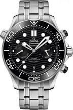 Omegg_a Seamaster Diver 300M Co-Axial Master Chronometer Chronograph silver Black