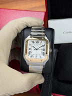 Cartiie_r Santos Automatic 2 ton gold white