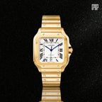 Cartiie_r Santos Automatic gold white