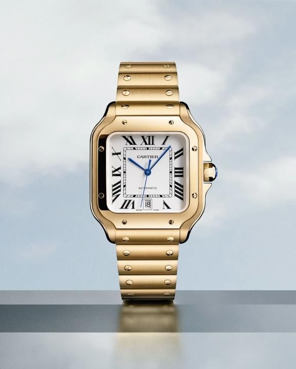 Cartiie_r Santos Automatic gold white