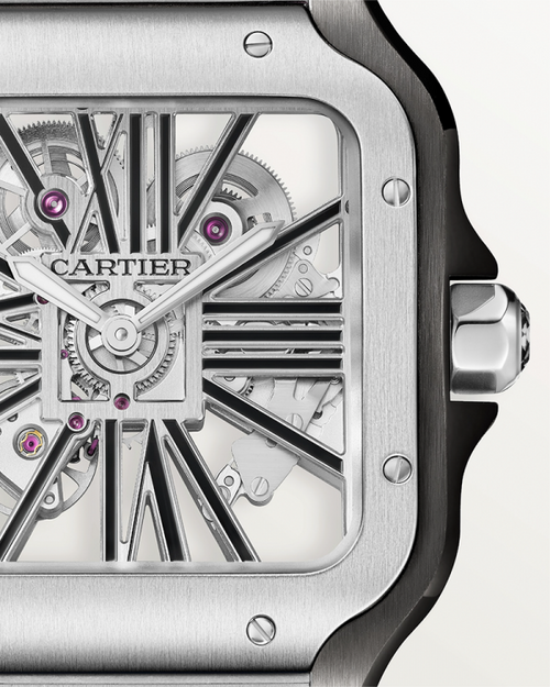 Cartiee_r Santos Skeleton Battery Silver-Black