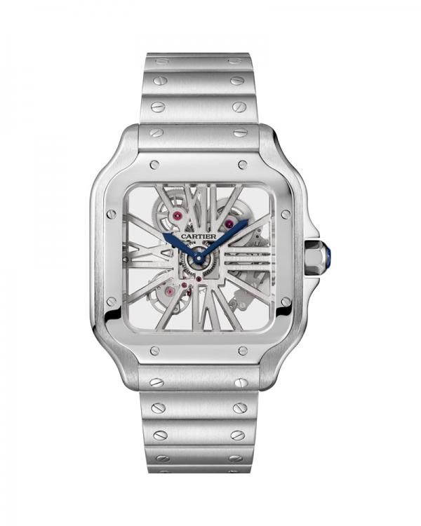 Cartiee_r Santos Skeleton Battery silver white