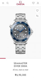 Omegg_a Seamaster Diver 300M Automatic Silver-Grey