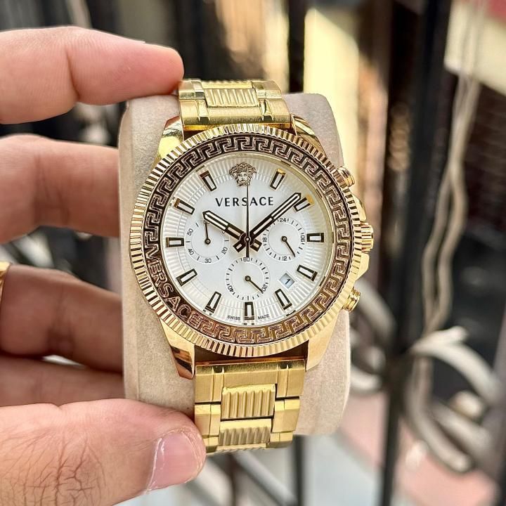 Versace Greca Action Chronograph gold white