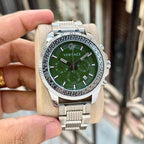 Versace Greca Action Chronograph silver green