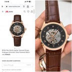 BOSS Principle Skeleton Mens Automatic Brown copper