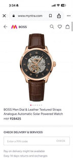 BOSS Principle Skeleton Mens Automatic Brown copper