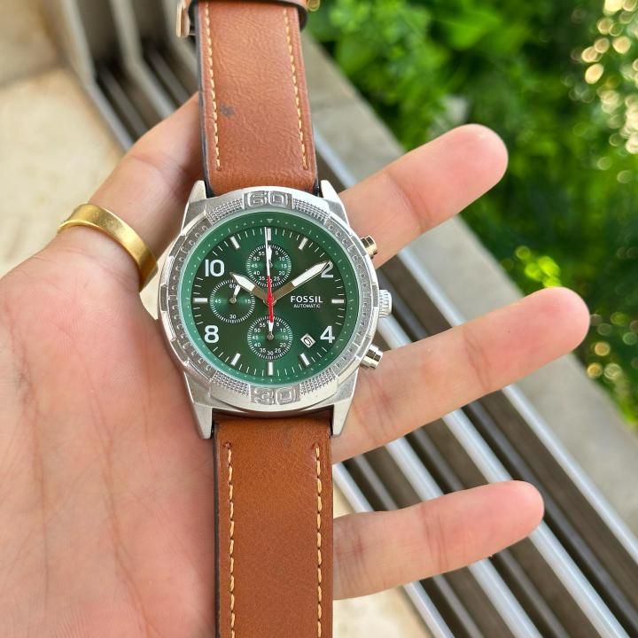 Fossii_l Bronson Chronograph Luggage Leather