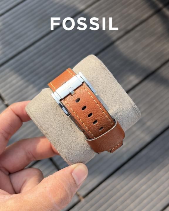 Fossii_l Bronson Chronograph Luggage Leather