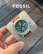 Fossii_l Bronson Chronograph Luggage Leather