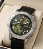 Fossii_l Bronson Chronograph Luggage Leather