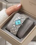 Swarrovsk_i Curiosa Bangle   Silver To Tiffany