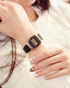 Casio Womens Vintage LA670 Black-Copper-Black