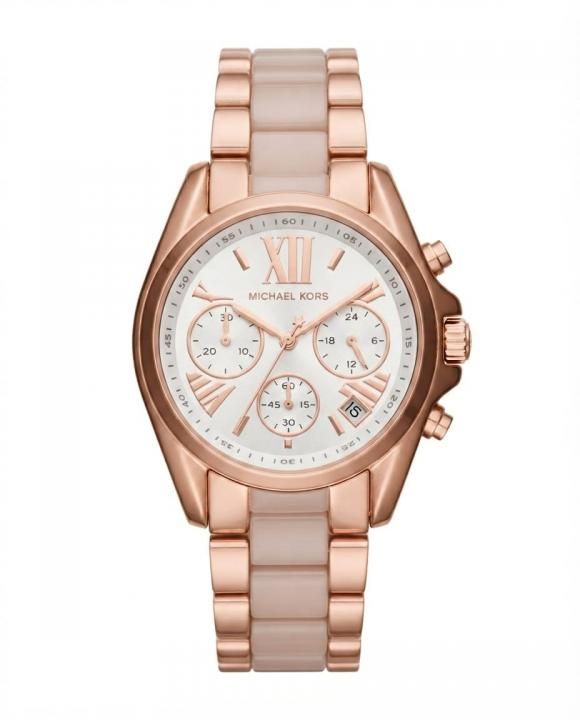 Michea_l kors bradshaw  two tone  Rose Gold White Dial